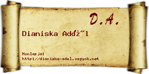 Dianiska Adél névjegykártya